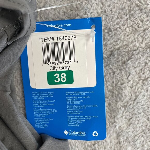 NEW Columbia Men's Size 38x10 Omni-Shade Shorts City Grey Outdoor Cargo - Picture 5 of 7